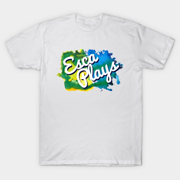 Green/Yellow/Blue Watercolor T-Shirt by EscaPlays